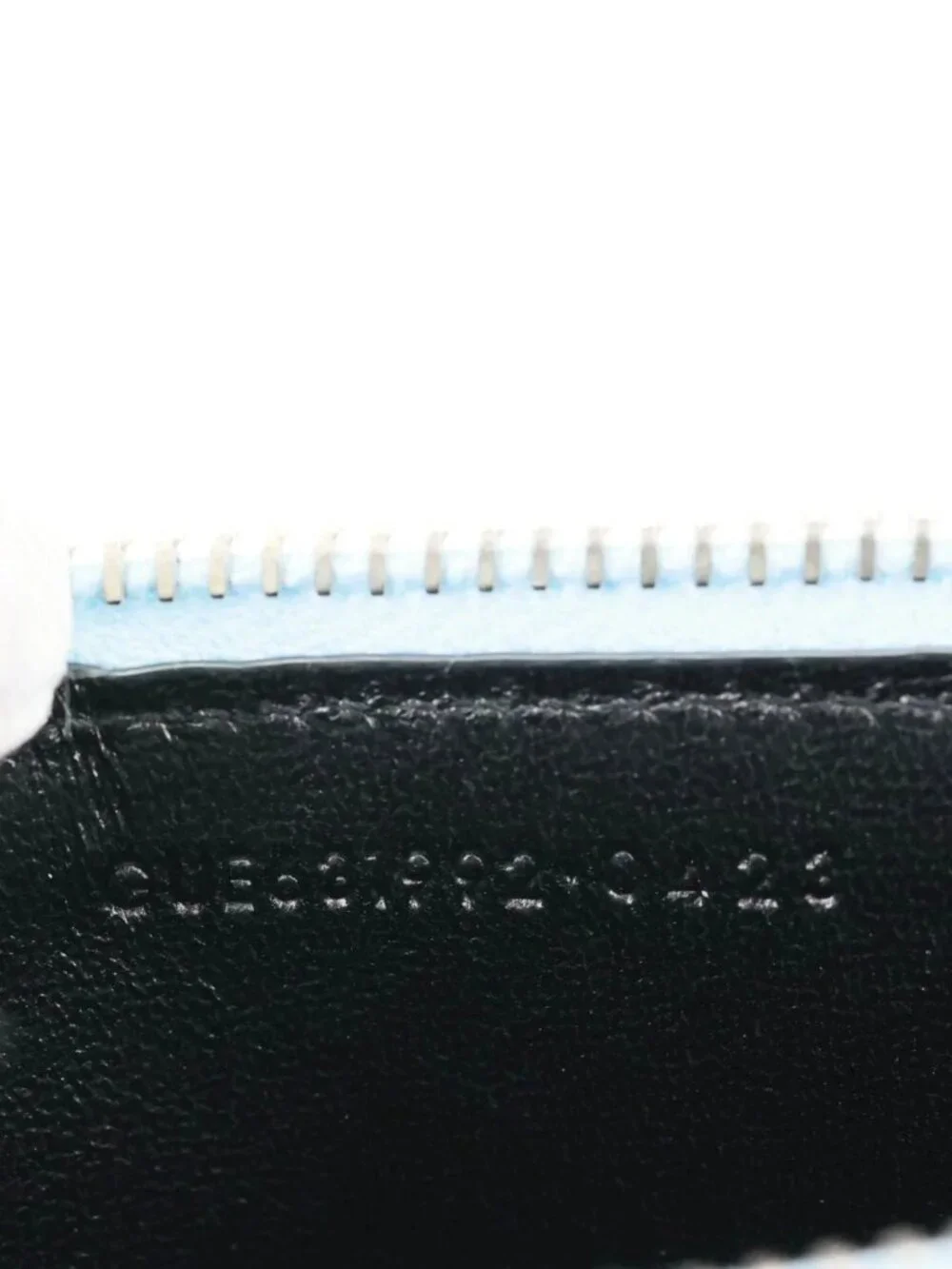 Yves Saint Laurent  5 Fragments Pebbled Leather Zip Card Case Blue
